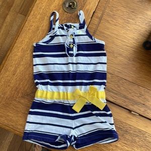 Nautica one piece striped shorts suit